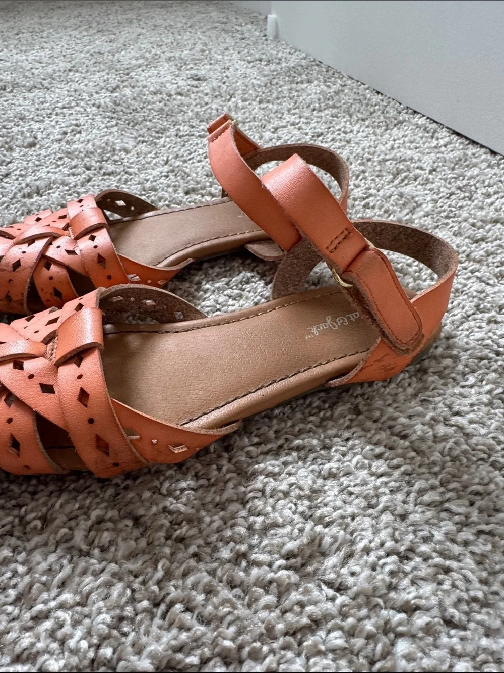 Cat & Jack Orange/Tan Strappy Girls' Sandals